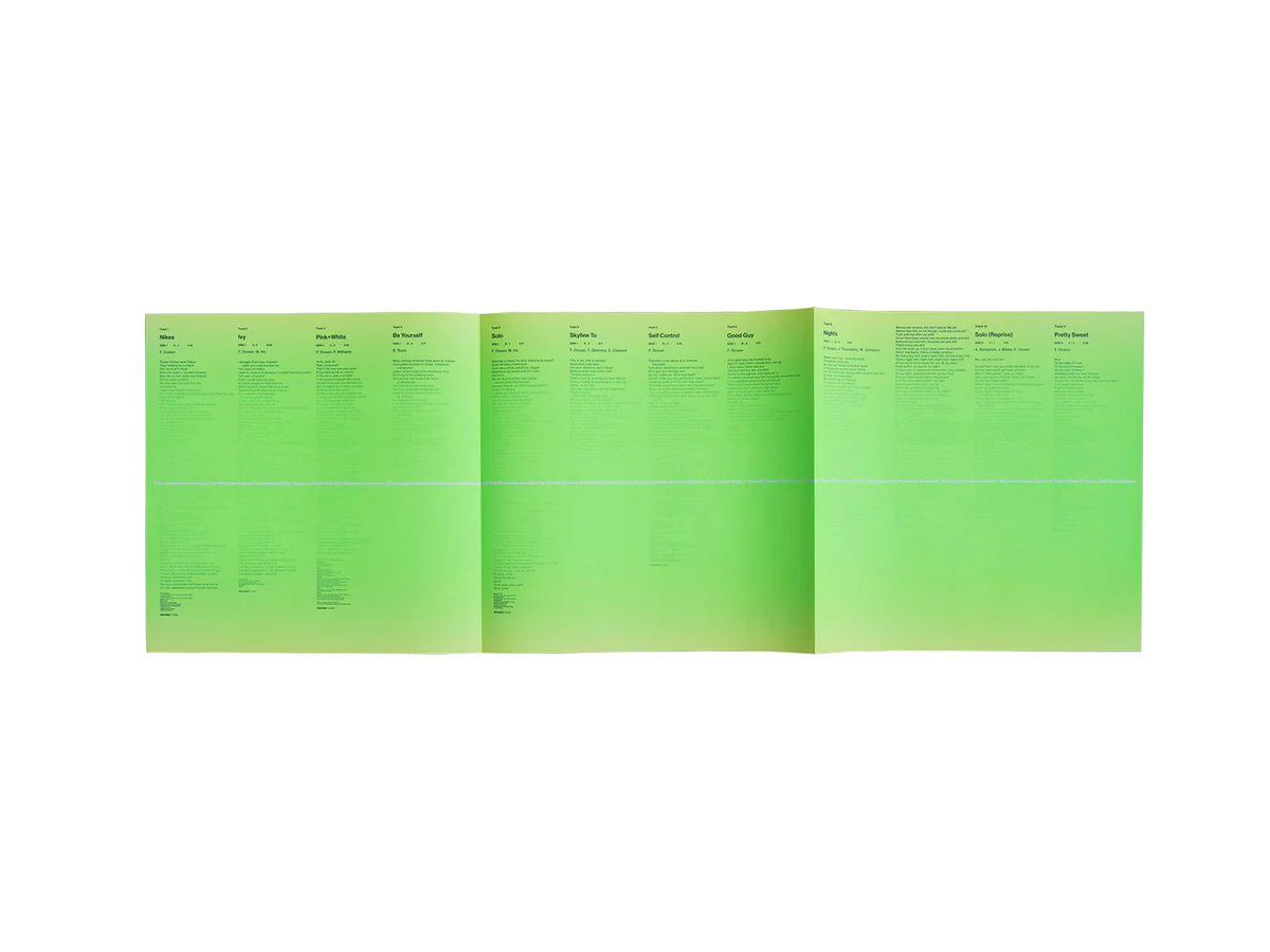 FRANK OCEAN / Blonde ( Blonded – BLNDD002, 2LP) Foldout poster