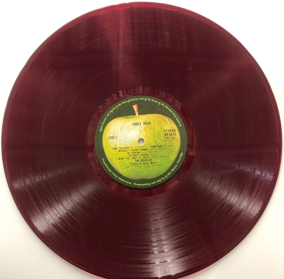 BEATLES / Abbey Road (Red Vinyl 赤盤) (Apple 東芝音楽工業, AP-8815 