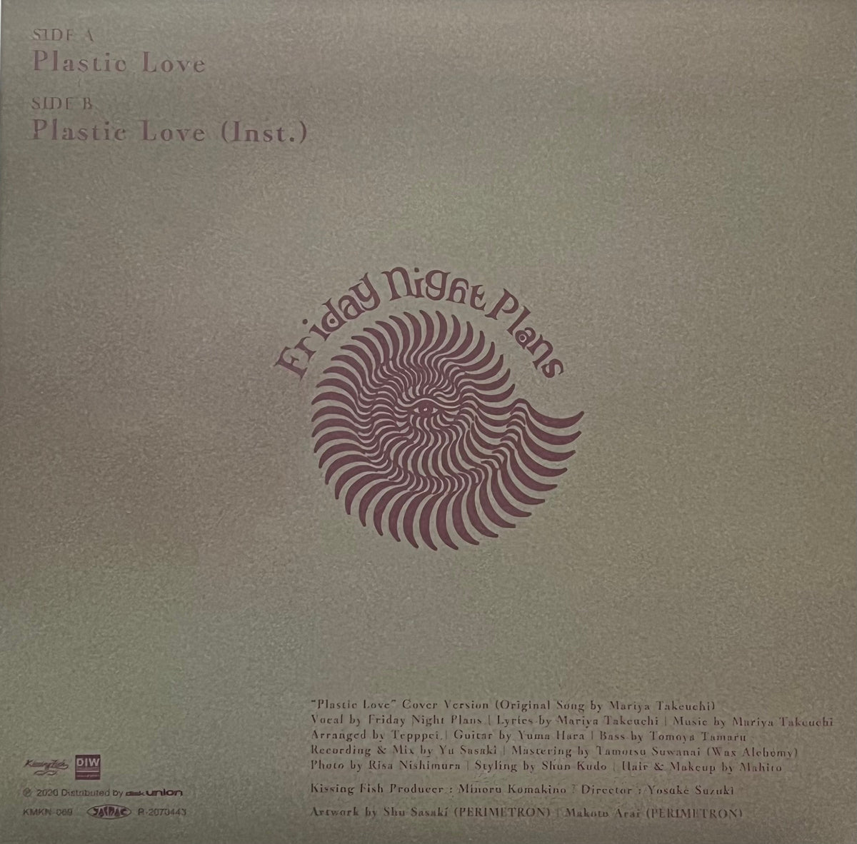 FRIDAY NIGHT PLANS / Plastic Love (Kissing Fish Records – KMKN 069 