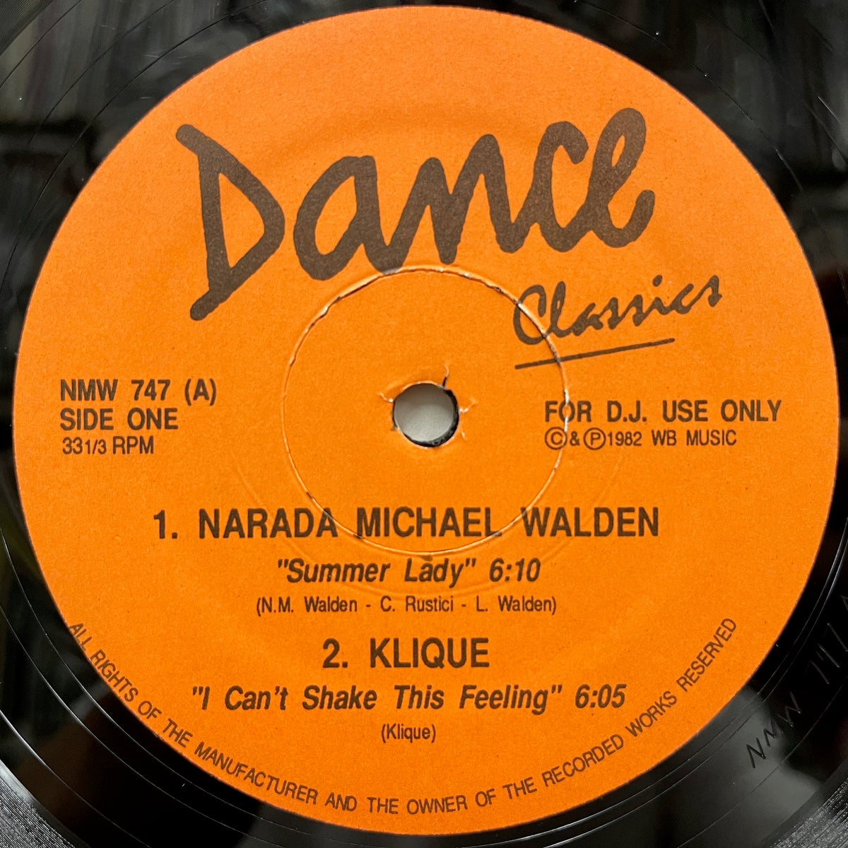 NARADA MICHAEL WALDEN - KLIQUE / Summer Lady / I Can't Shake This