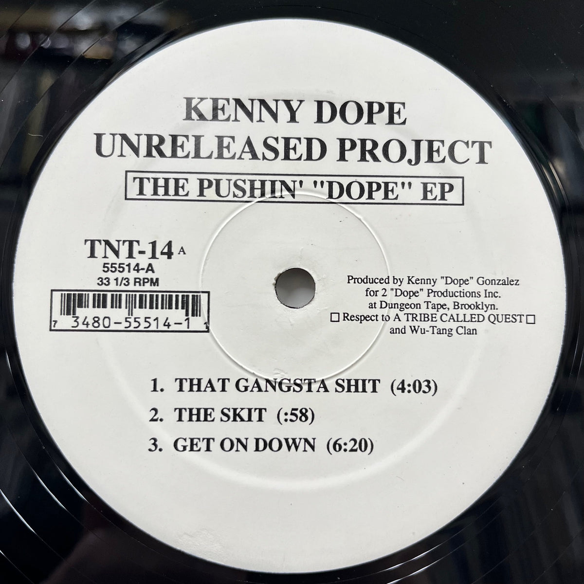 7” KENNY  UNRELEASED PROJECT KENNY DOPE UNRELEASED PROJECT / The Pushin' 