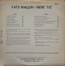 画像をギャラリービューアに読み込む, FATS WALLER / Here 'Tis ( Jazz Archives – JA-7, LP)