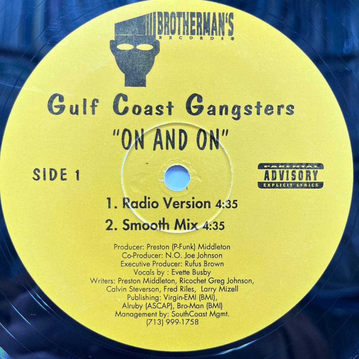 Gulf Coast Gangsters / On And On (SR-1002, 12inch) – TICRO MARKET
