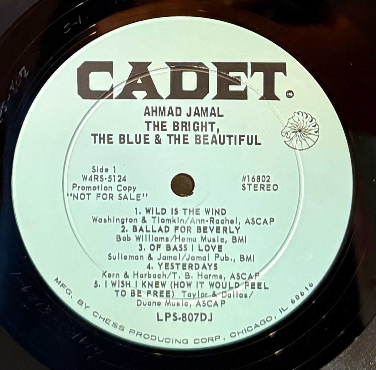 AHMAD JAMAL / The Bright, The Blue And The Beautiful ( Cadet – LPS