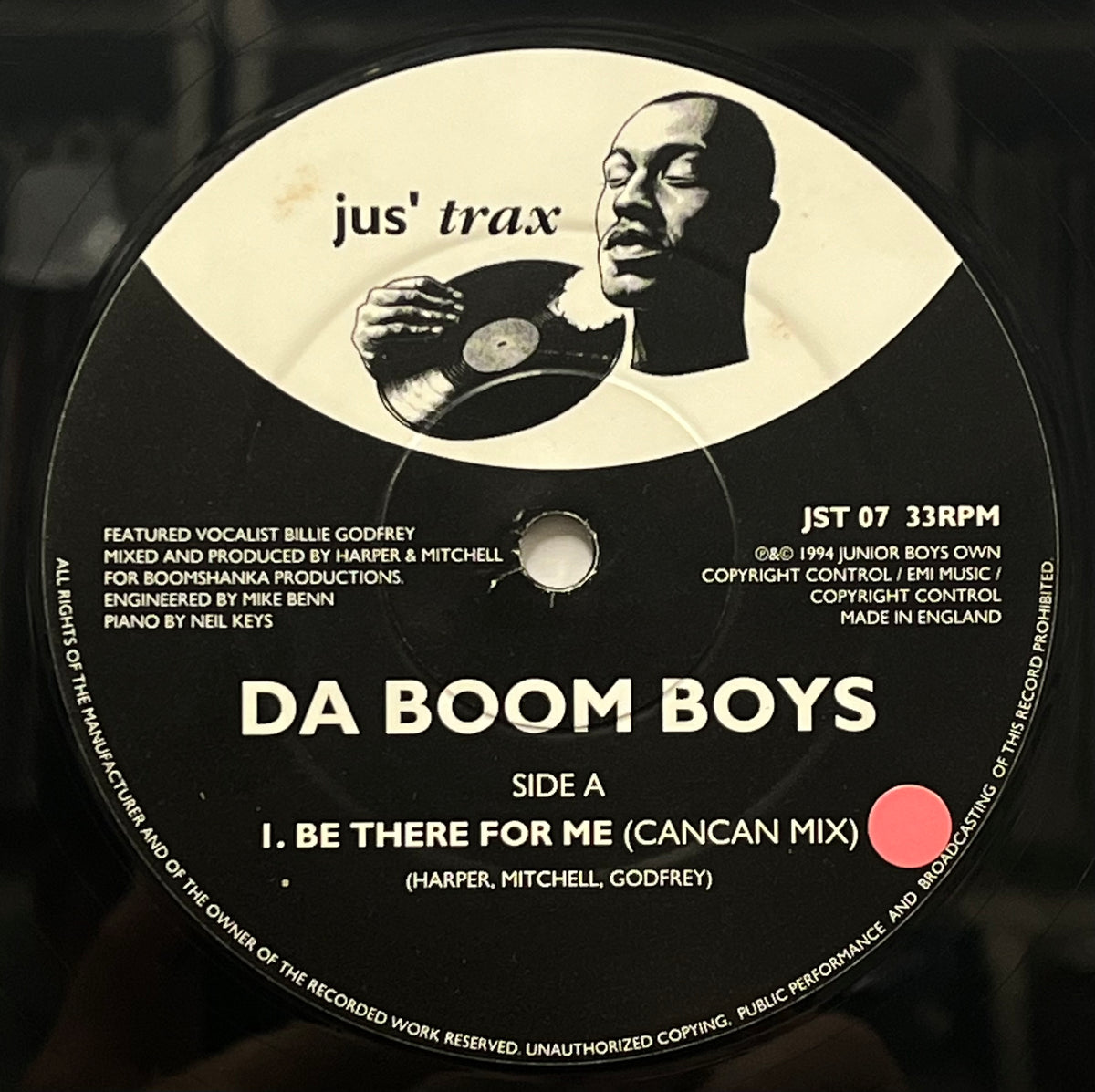 DA BOOM BOYS / Be There For Me (Jus' Trax – JST 07, 12inch