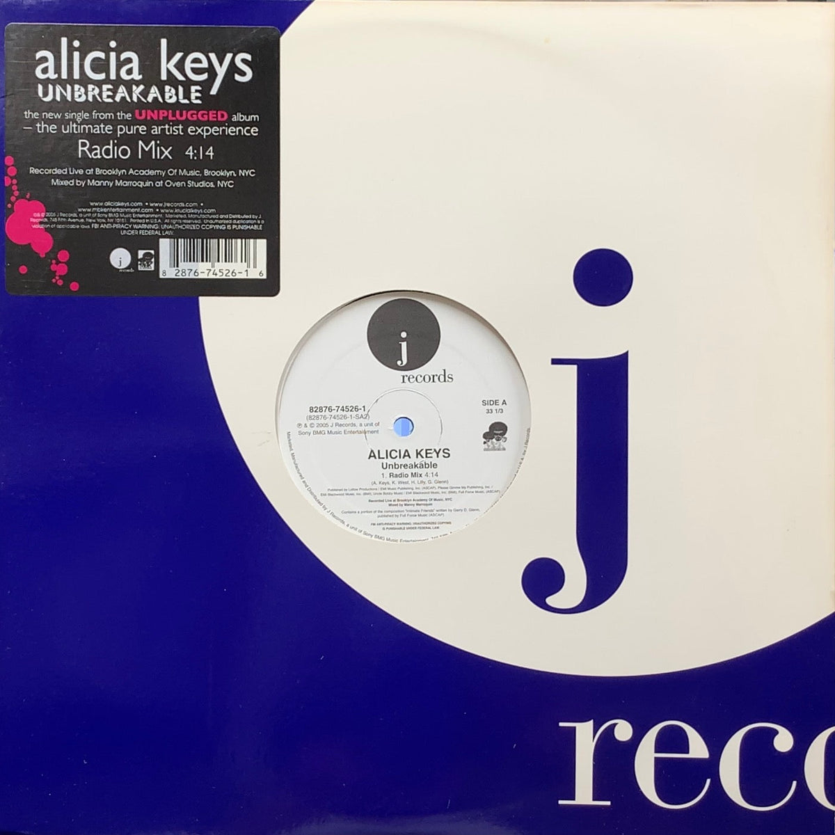 ALICIA KEYS / Unbreakable (82876 74526 1, 12inch) – TICRO MARKET