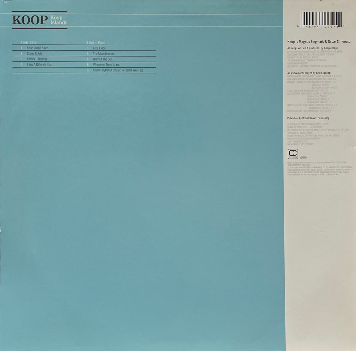 KOOP / Koop Islands (Compost Records – COMPOST 234-1, LP