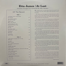 画像をギャラリービューアに読み込む, ETTA JAMES / At Last! ( DOL – DOL926HG, LP) 180g