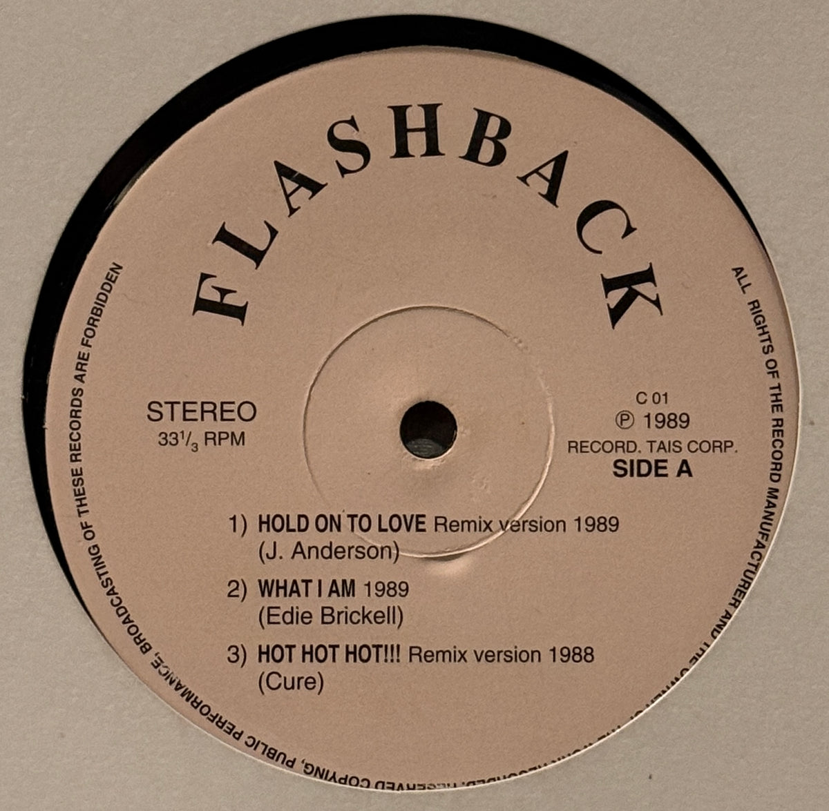 V.A. ( Cure, ToTo ) / Flashback ( Records Tais Corporation – C 01