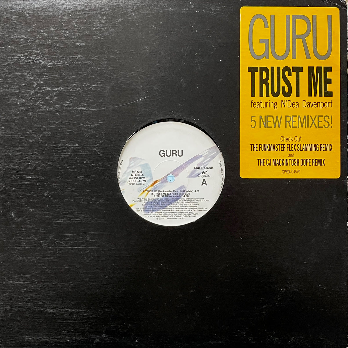 GURU/Trust me 12インチシングル　UK盤　美品 GURU/Trust me 12インチシングル UK盤 美品 Guru feat N'dea