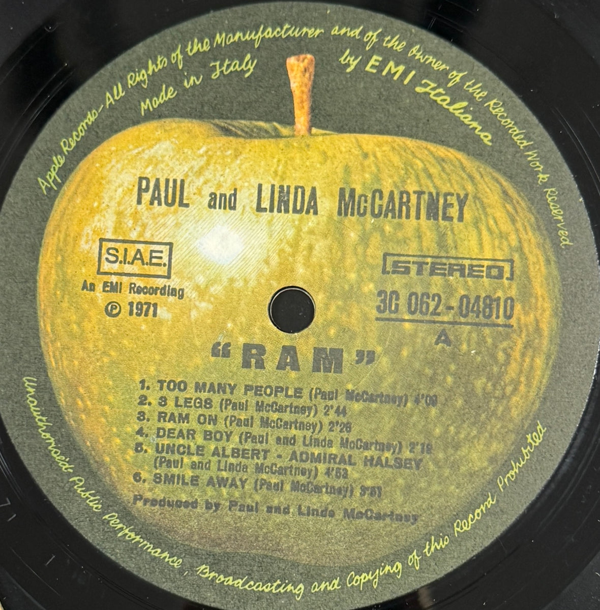Paul And Linda McCartney / Ram (Apple Records – 3 C 062 - 04810