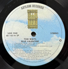 画像をギャラリービューアに読み込む, TOM WAITS / BLUE VALENTINE ( Asylum Records – 6E-162, LP)
