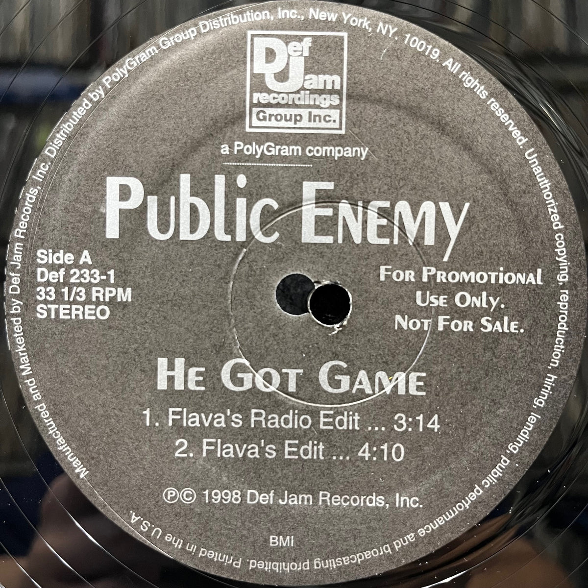 PUBLIC ENEMY / He Got Game (Def 233-1, 12inch) Promo – TICRO MARKET