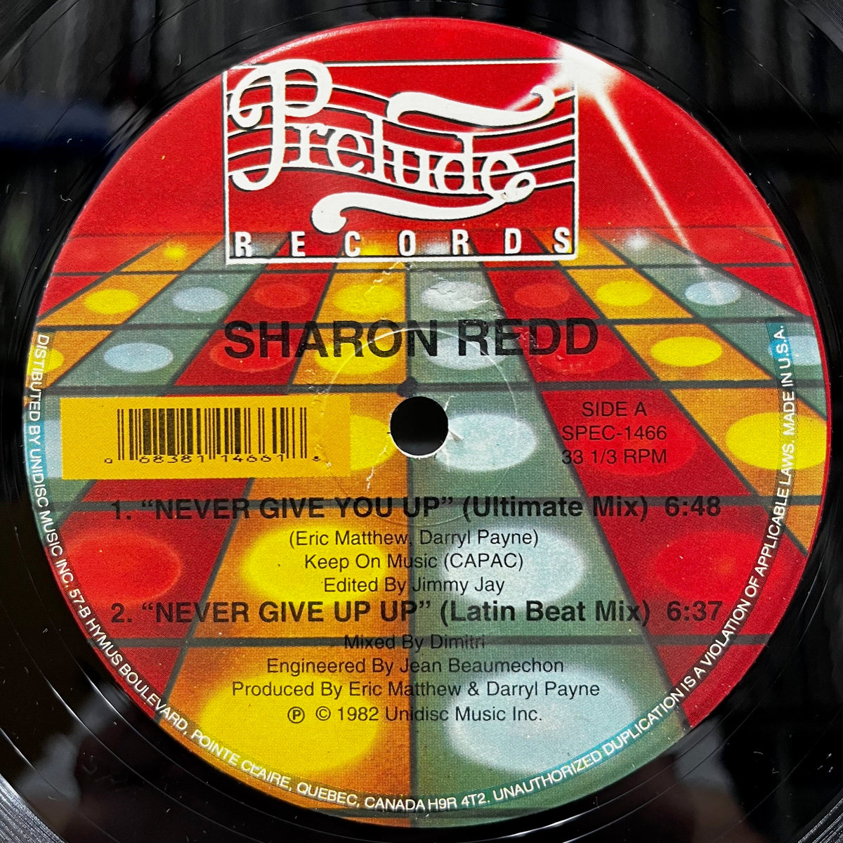 SHARON REDD / Never Give You Up (SPEC-1466, 12inch) – TICRO MARKET