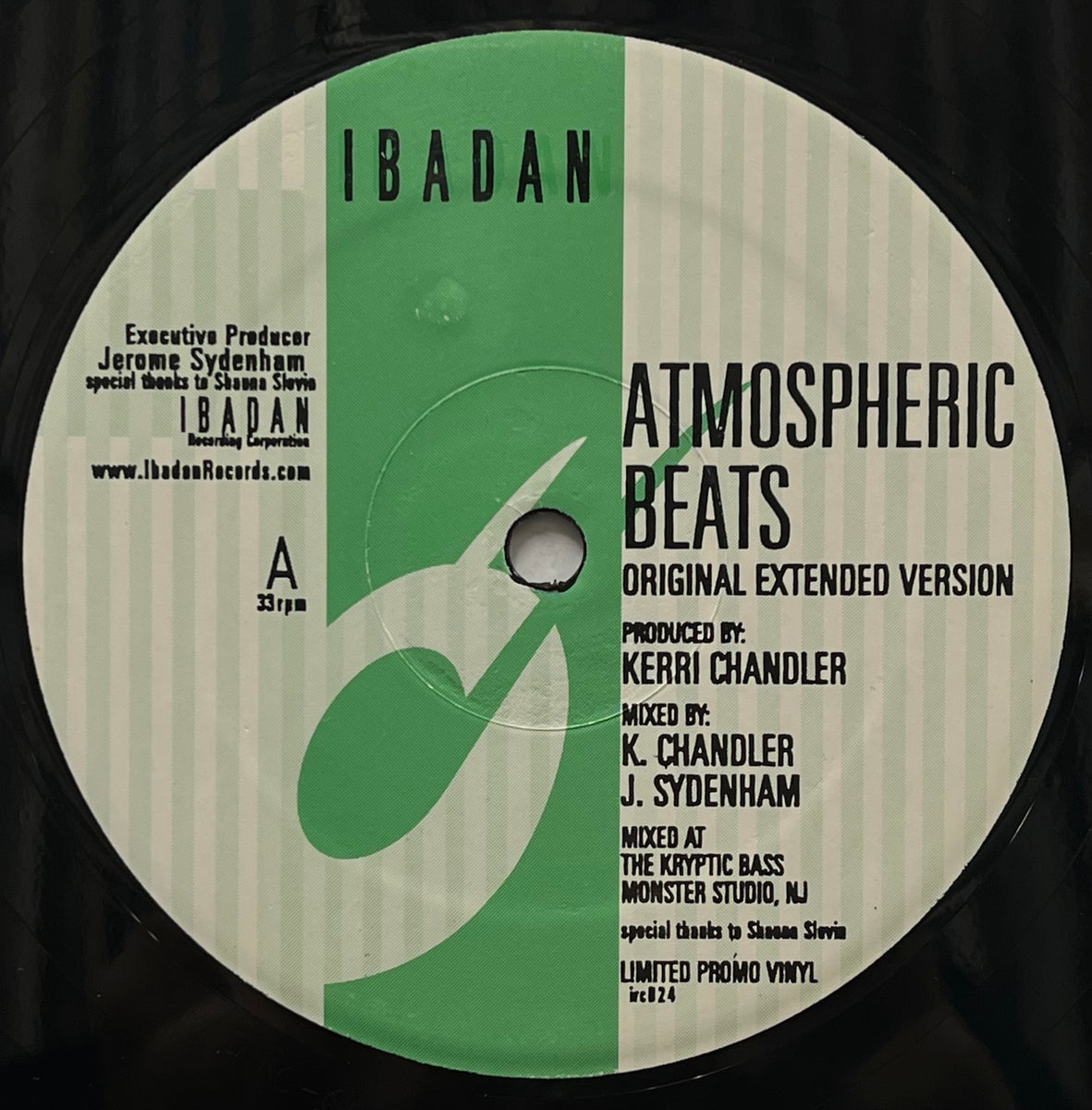 KERRI CHANDLER / Atmospheric Beats (Ibadan – irc024, 12inch) Promo
