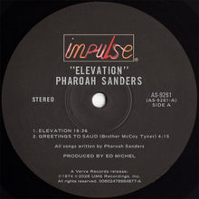 画像をギャラリービューアに読み込む, PHAROAH SANDERS / Elevation ( Verve Records, LP, 180g)
