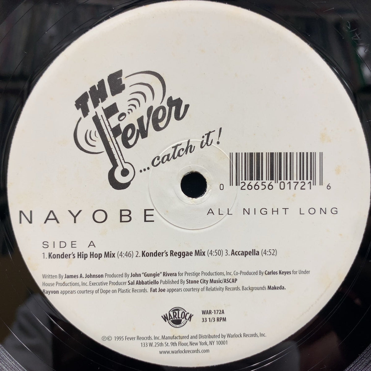 NAYOBE / All Night Long (WAR-172DJ, 12inch) Promo – TICRO MARKET