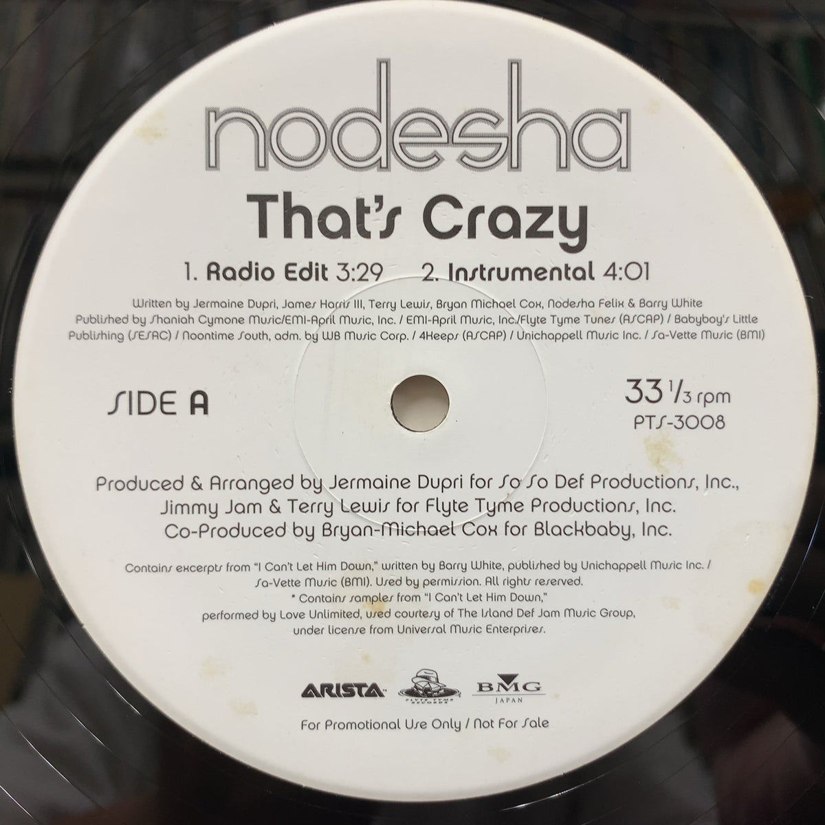NODESHA / That's Crazy (PTS-3008, 12inch) Promo – TICRO MARKET