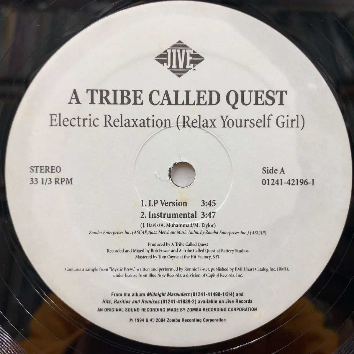 A TRIBE CALLED QUEST / Electric Relaxation (Relax Yourself Girl
