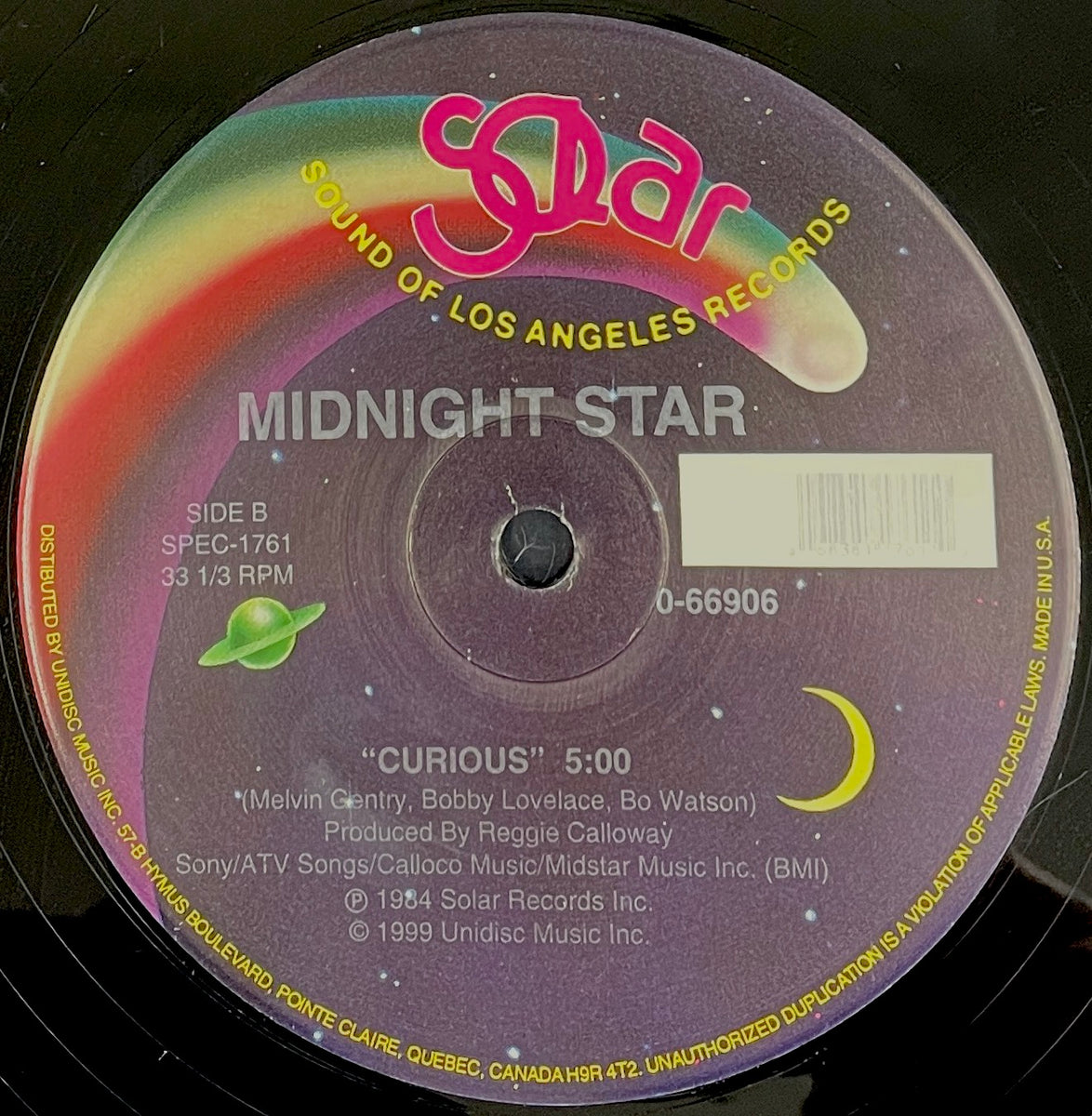 MIDNIGHT STAR / Curious / Body Snachers (Solar, SPEC-1761, 12inch