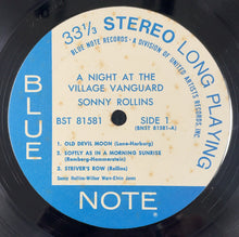 画像をギャラリービューアに読み込む, SONNY ROLLINS / A Night At The "Village Vanguard" (Blue Note, BLP 1581, LP)帯付