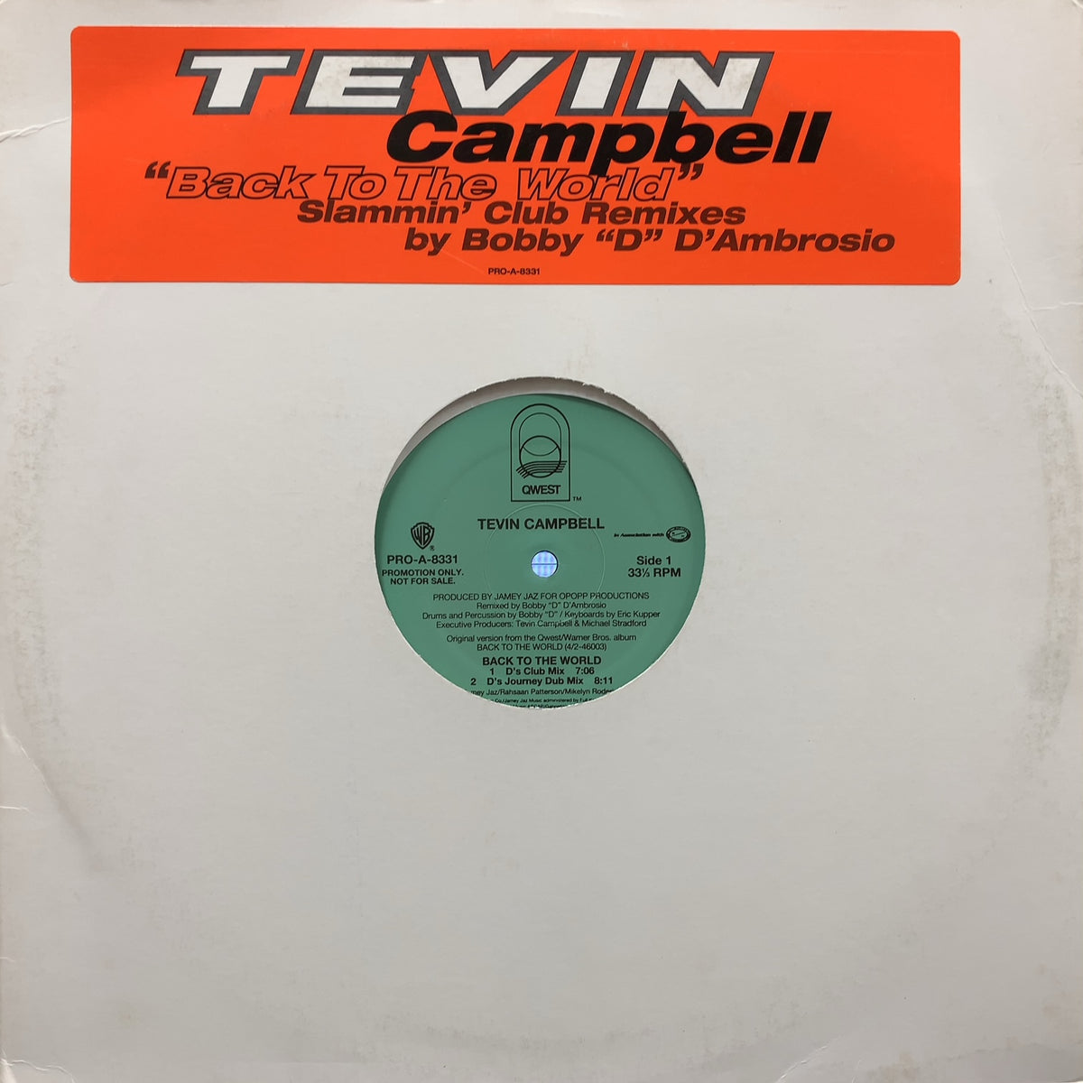 TEVIN CAMPBELL / Back To The World”Laid Back” – TICRO MARKET