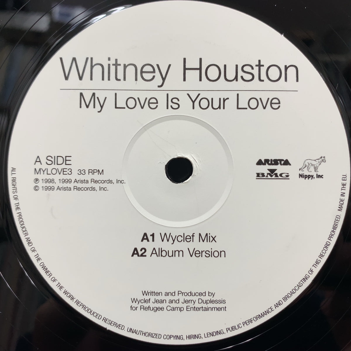 WHITNEY HOUSTON / My Love Is Your Love / It's Not Right But It's