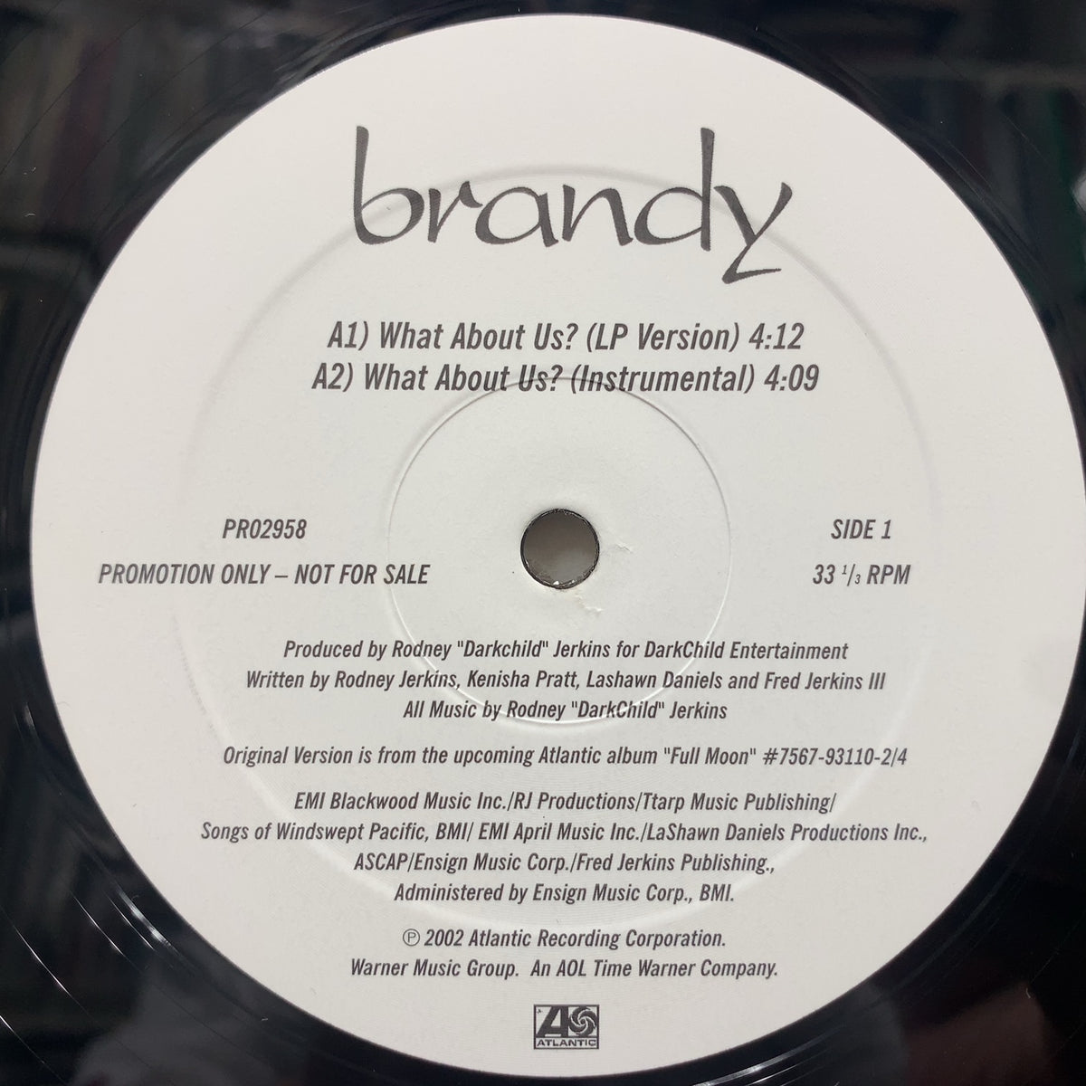 BRANDY/WHAT ABOUT US ?12インチレコード BRANDY / What About Us? (PR02958,12inch) promo – TICRO MARKET