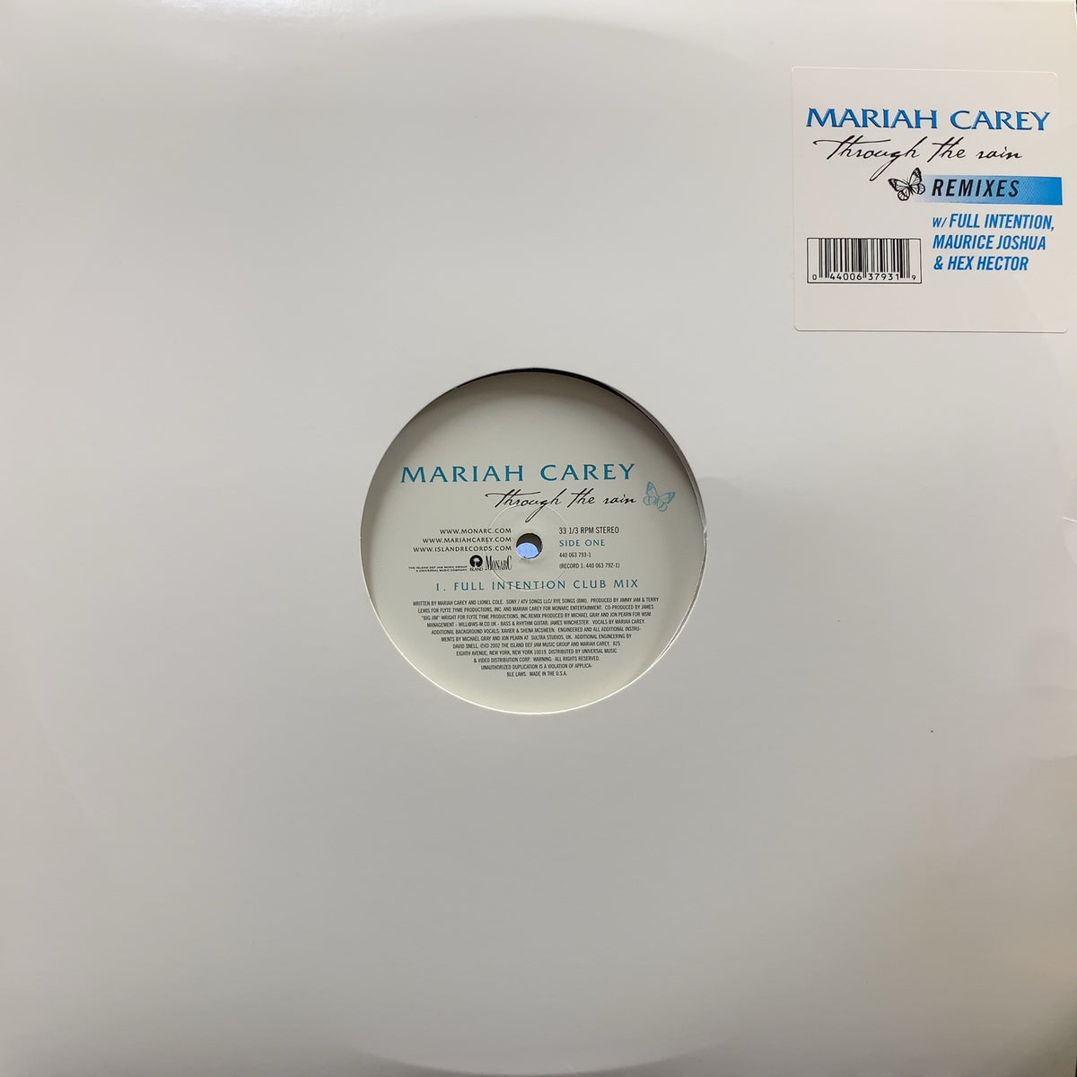 MARIAH CAREY / Through The Rain (440 063 793-1, 12inch x 2