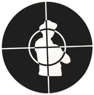PUBLIC ENEMY / Crosshairs (White On Black)  (Slipmat)
