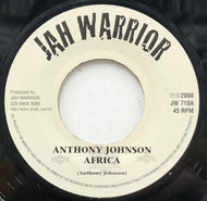 ANTHONY JOHNSON / Africa (	Jah Warrior, JW710, 7inch)