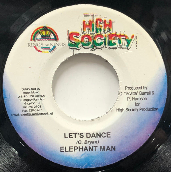 ELEPHANT MAN / Let's Dance (High Society, 7inch)