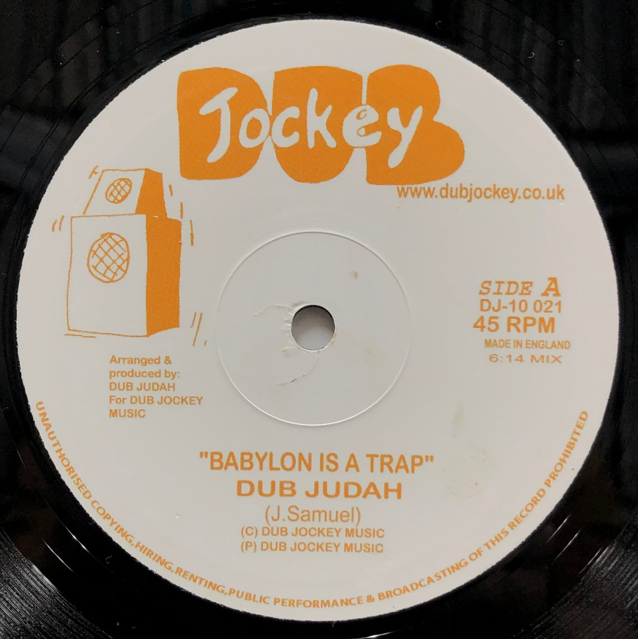その他 Dub Judah - Babylon Is A Trap DUB JUDAH / Babylon Is A Trap (Dub Jockey, DJ-10 021, 10inch