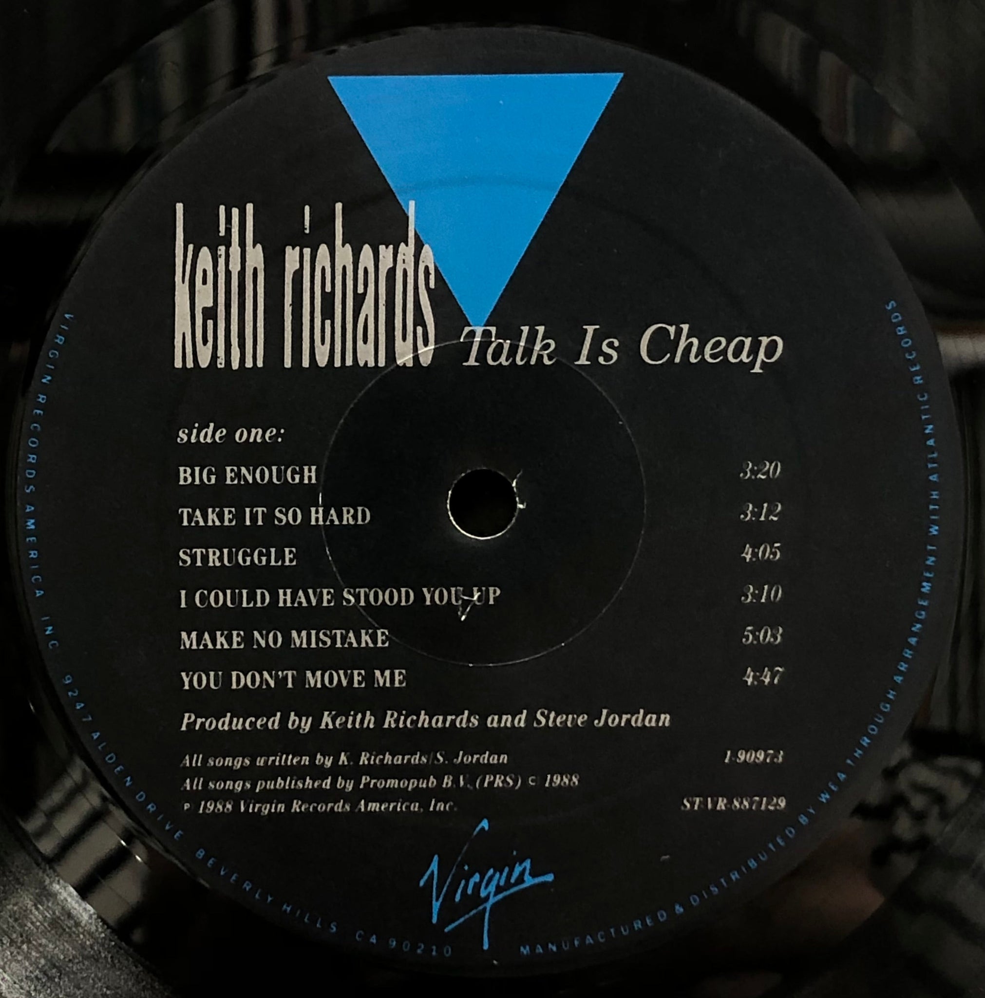 切手37 KEITH RICHARDS / Talk Is Cheap (Virgin, 1-90973, LP) – TICRO