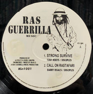 TONY ROOTS - BARRY ISSACS - CHRISTINE MILLER / Strong Survive / Call On Rastafari (Ras Guerrilla Music, RGm 1001, 10inch)