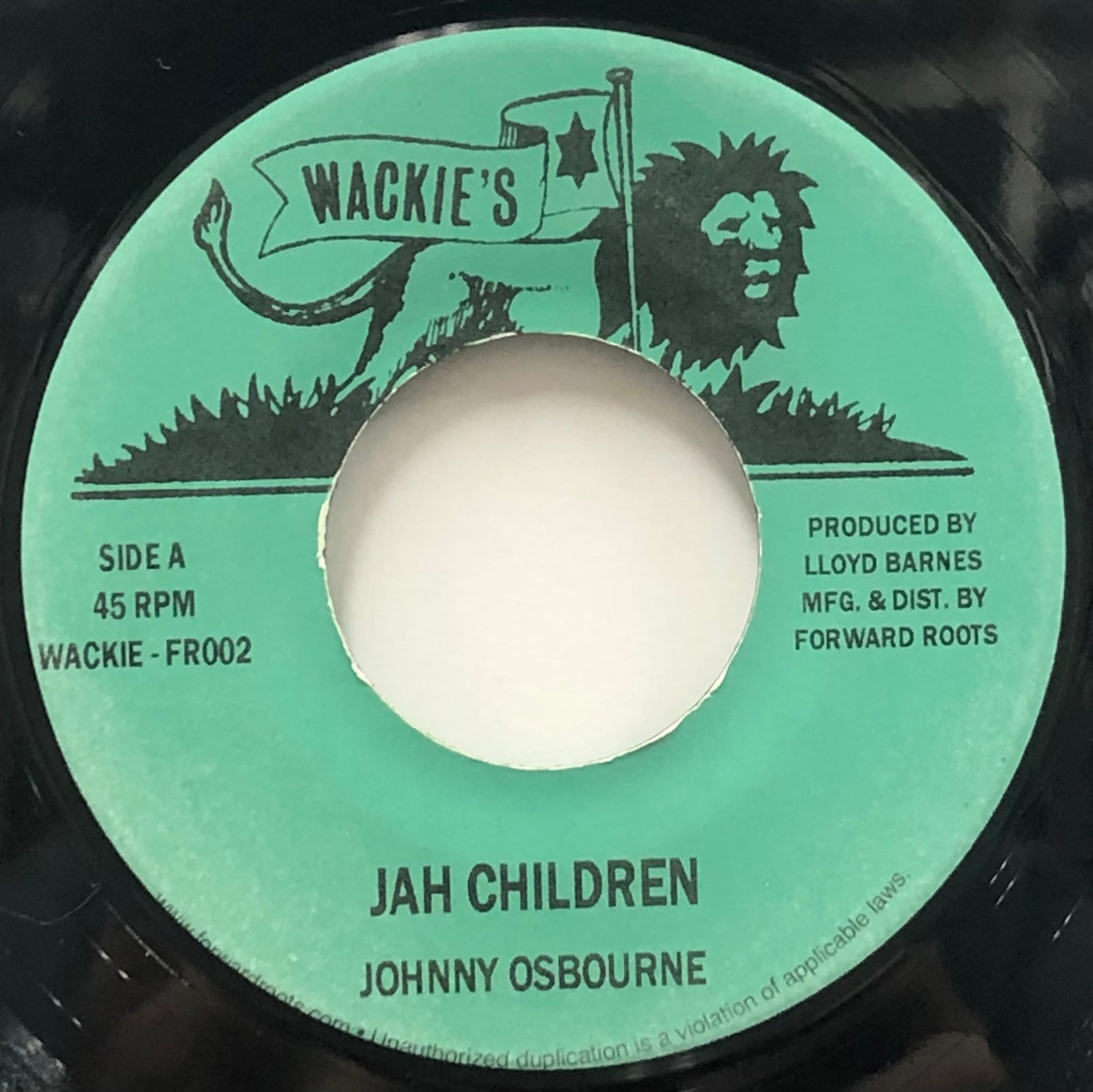 JOHNNY OSBOURNE / Jah Children (Wackie's, FR002, 7inch) – TICRO MARKET