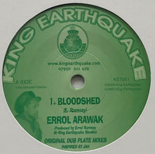 画像をギャラリービューアに読み込む, ERROL ARAWAK / Bloodshed (Blue Marble Vinyl) (King Earthquake, KE7001, 7inch)
