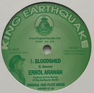 ERROL ARAWAK / Bloodshed (Blue Marble Vinyl) (King Earthquake, KE7001, 7inch)