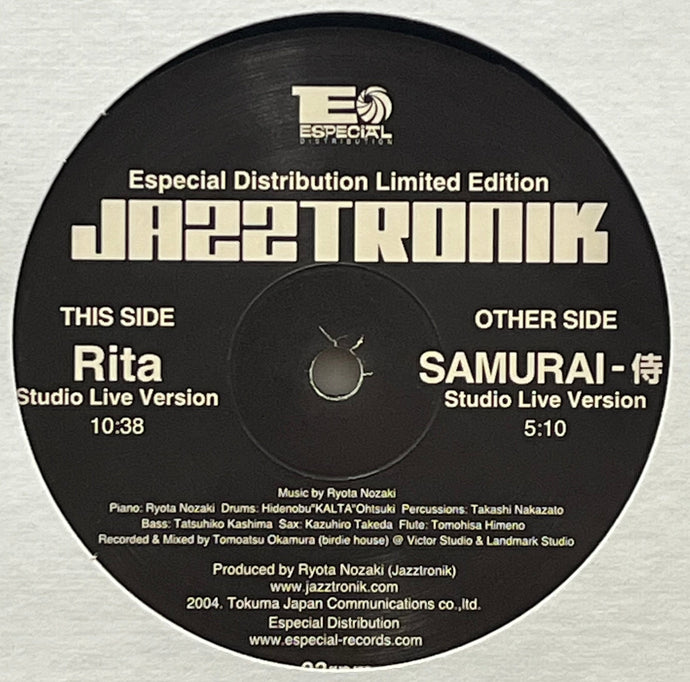 JAZZTRONIK / Rita / Samurai (Studio Live Version) (Especial Distribution, S-54353, 12inch)