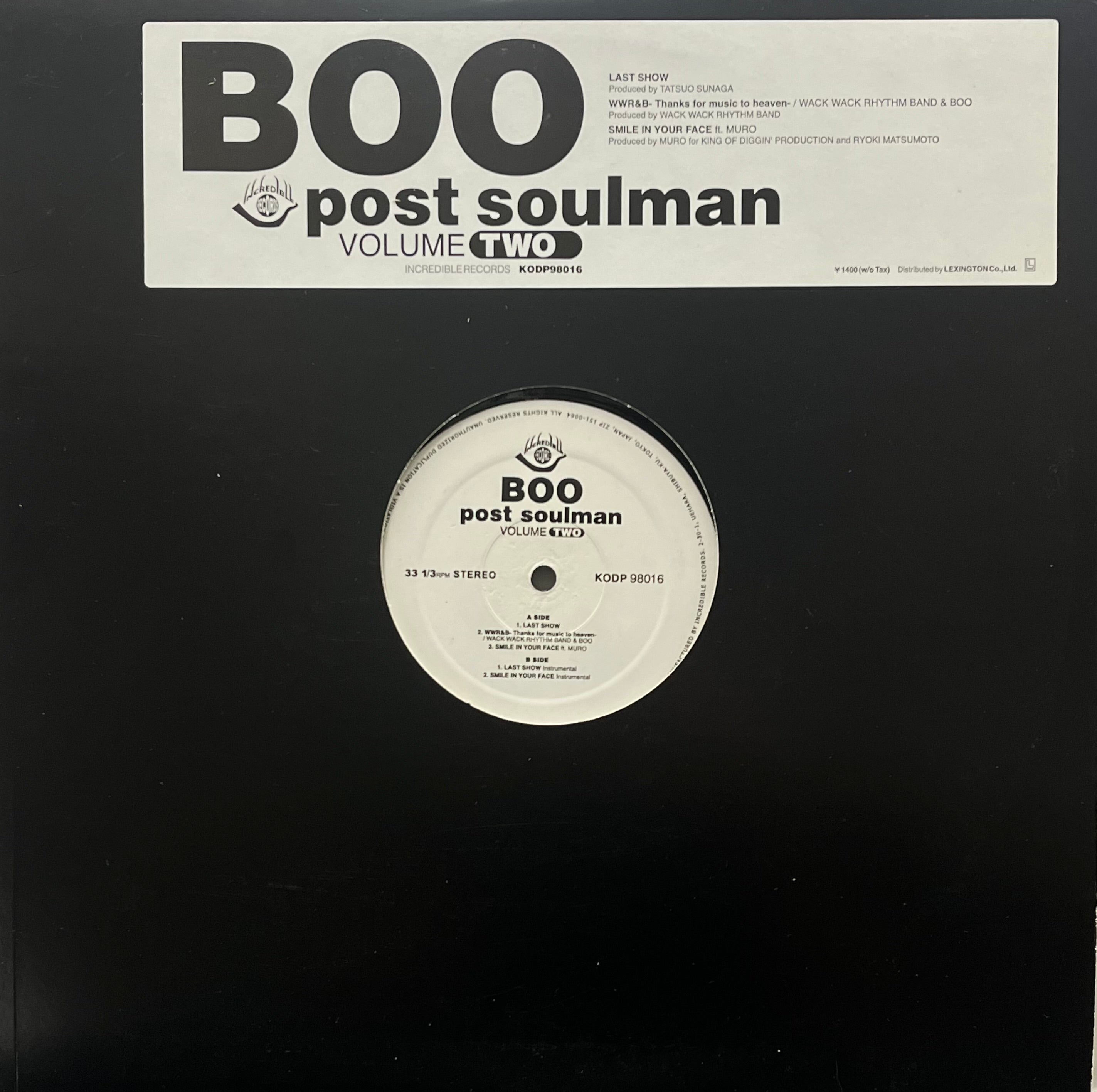 BOO / Post Soulman Volume Two (Incredible Records – KODP-98016