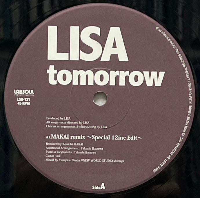 LISA / Tomorrow (Labsoul, LSR-131, 12inch)