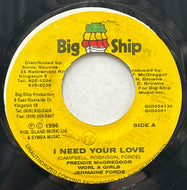 FREDDIE McGREGOR / I Need Your Love (Big Ship – BIG0051, 7inch)