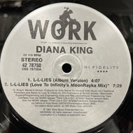 DIANA KING / L-L-Lies (Work, 42 78750, 12inch)