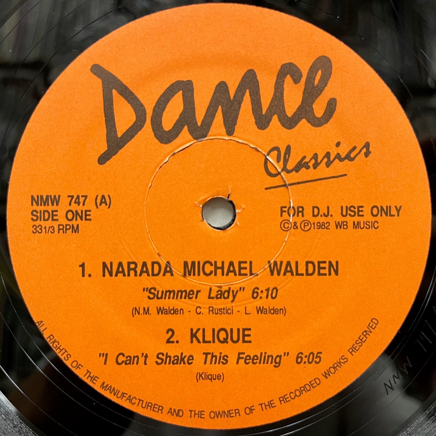 NARADA MICHAEL WALDEN - KLIQUE / Summer Lady / I Can't Shake This
