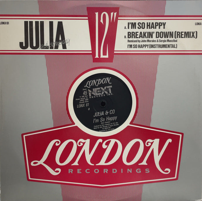 JULIA & CO / I'm So Happy / Breakin' Down (London, LONX 61, 12inch)