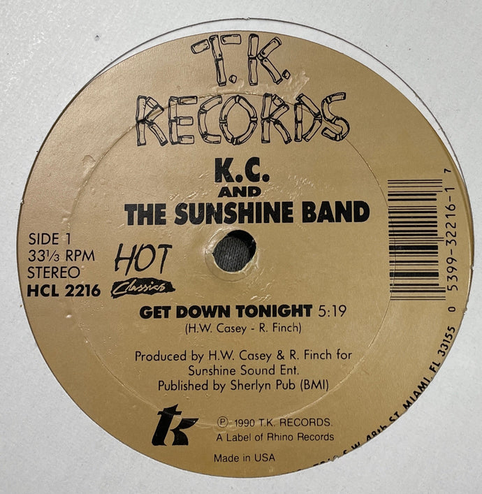 KC AND THE SUNSHINE BAND / Get Down Tonight / That's The Way (I Like It) 12inch