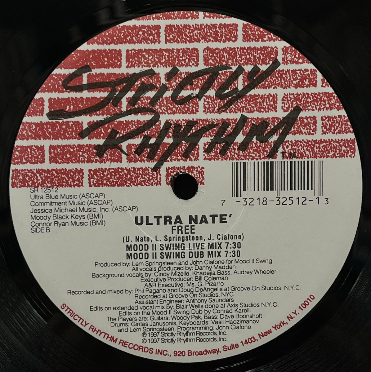 ULTRA NATE / Free (The Mood II Swing Mixes) (Strictly Rhythm, SR