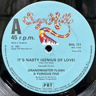 GRANDMASTER FLASH & Furious Five / It's Nasty (Genius Of Love) / The Birthday Party SHL 111, 12inch