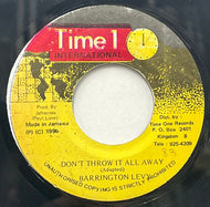 BARRINGTON LEVY / Don't Throw It All Away (Time 1 International, 7inch)