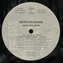 画像をギャラリービューアに読み込む, KEITH RICHARDS / Main Offender (Virgin America – VUSLP 59, LP)

